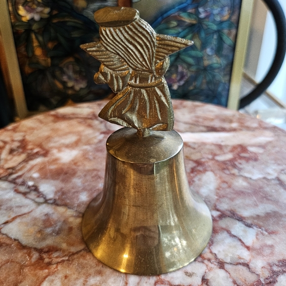 Vintage Brass Angel Bell - Picture 3 of 5